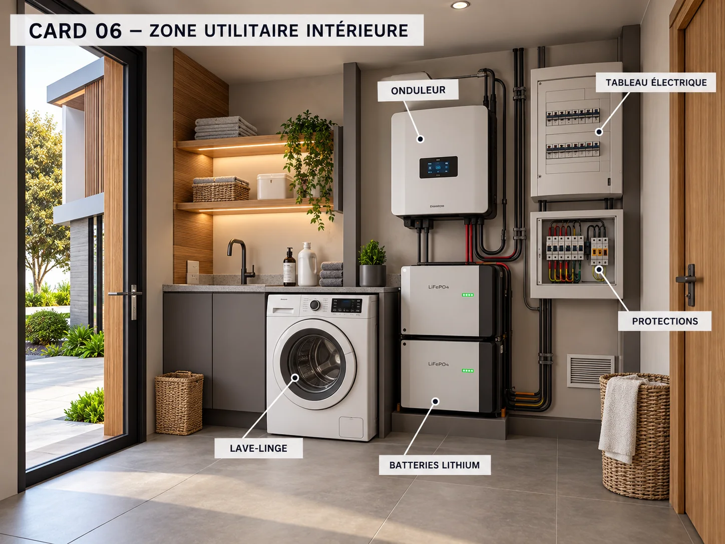 Vue du local technique et de l'énergie de secours